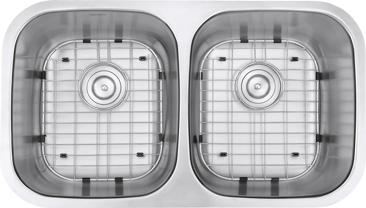 Ruvati 32-inch Undermount 50/50 Double Bowl 16 Gauge Stainless Steel Kitchen Sink - RVM4300