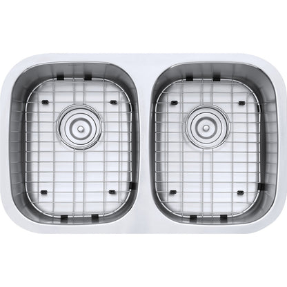 Ruvati 29-inch Undermount 50/50 Double Bowl 16 Gauge Stainless Steel Kitchen Sink - RVM4301