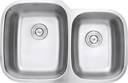 Ruvati 32-inch Undermount 60/40 Double Bowl 16 Gauge Stainless Steel Kitchen Sink - RVM4310