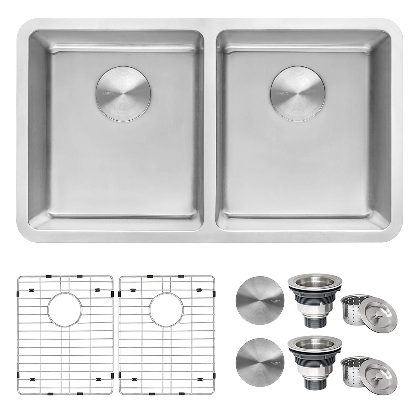 Ruvati 31-inch Undermount Kitchen Sink 50/50 Double Bowl 16 Gauge Stainless Steel - RVM5099