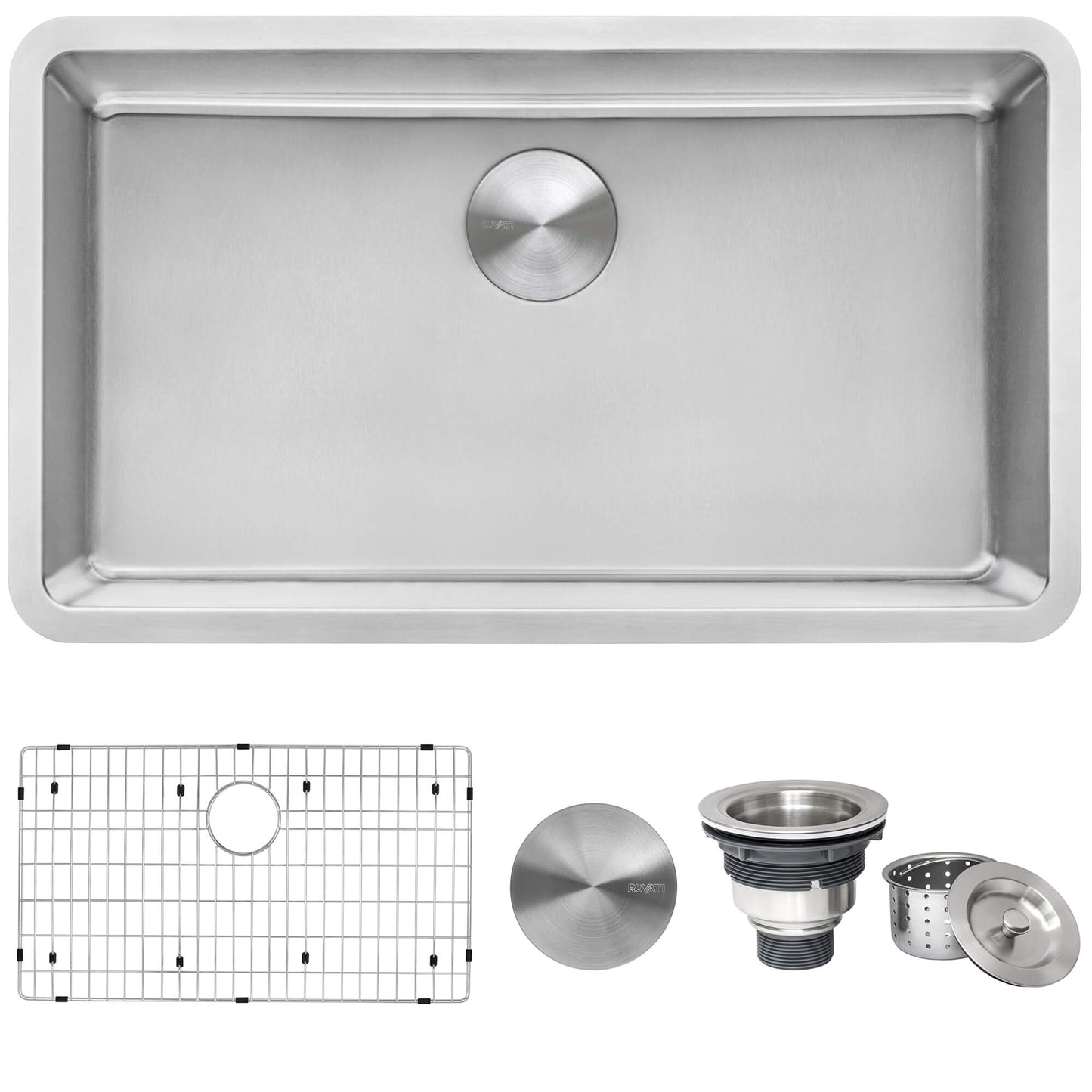 Ruvati 31-inch Undermount Kitchen Sink 16 Gauge Stainless Steel Single Bowl - RVM5931