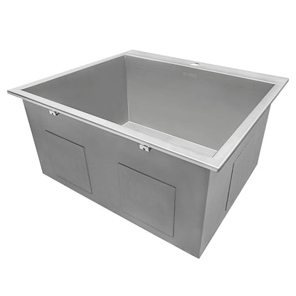 Ruvati Topmount Laundry Utility Sink 25" x 22" x 12" Deep 16 Gauge Stainless Steel - RVU6010