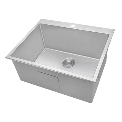 Ruvati Topmount Laundry Utility Sink 27 x 22 x 12 inch Rounded Corners Deep 16 Gauge Stainless Steel - RVU6027