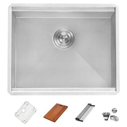 Ruvati 27 x 19 x 12 inch Deep Laundry Utility Workstation Sink Undermount 16 Gauge - RVU6327