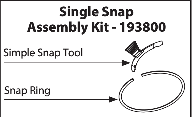 Moen Single Snap Assembly Kit - 193800 Service Kit Moen   