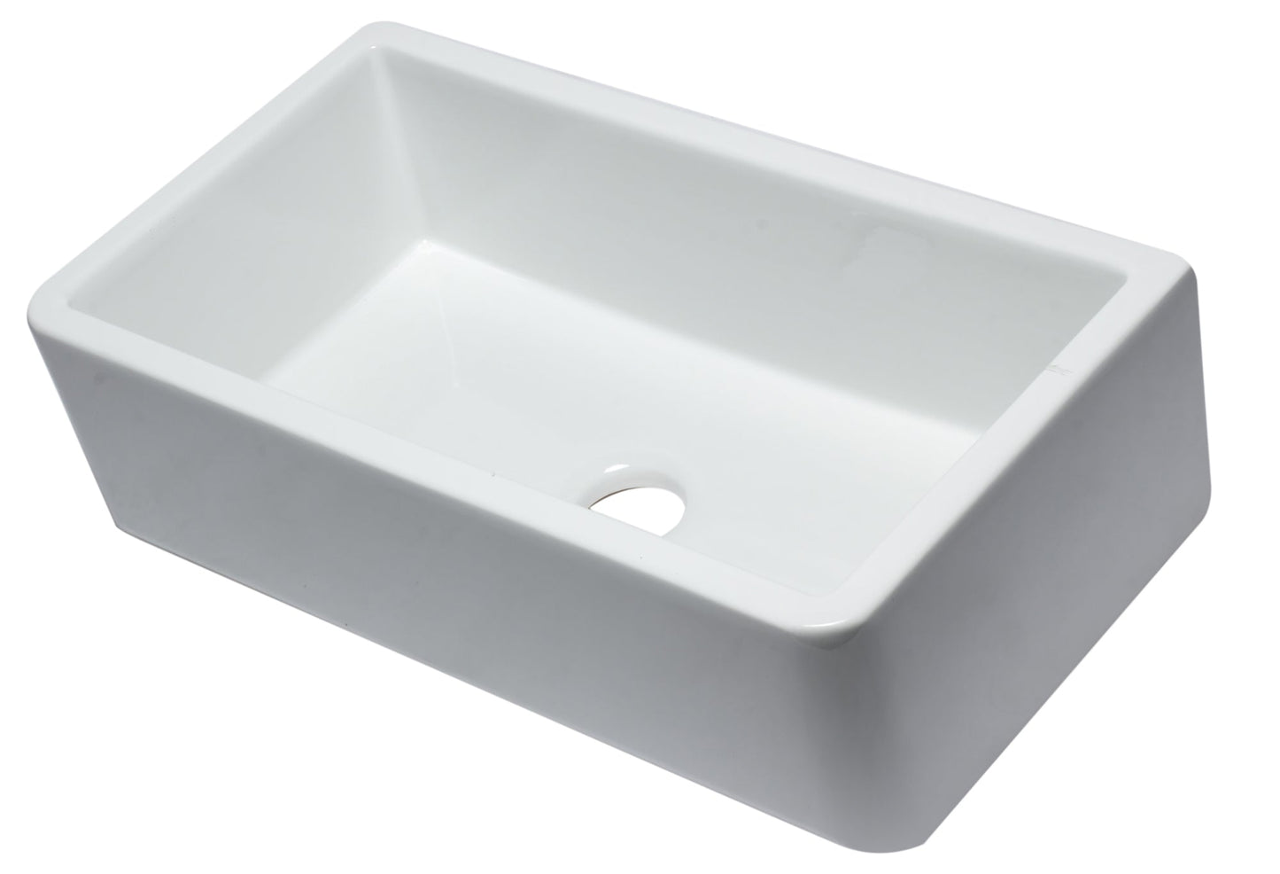 Alfi Brand 33" Smooth Apron Single Bowl Farm Sink - AB3318SB