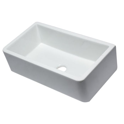 Alfi Brand 33" Smooth Apron Single Bowl Farm Sink - AB3318SB