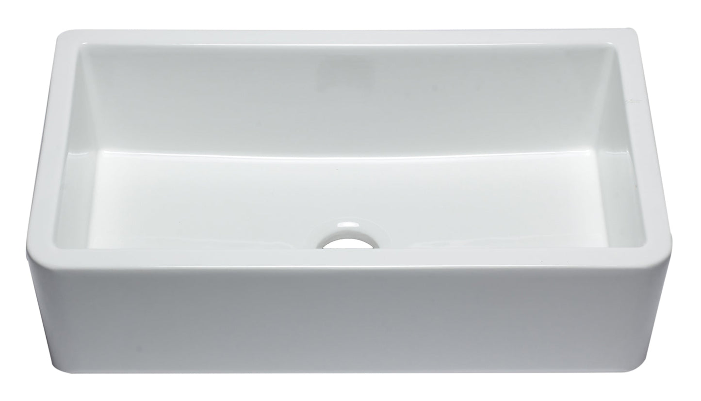 Alfi Brand 33" Smooth Apron Single Bowl Farm Sink - AB3318SB