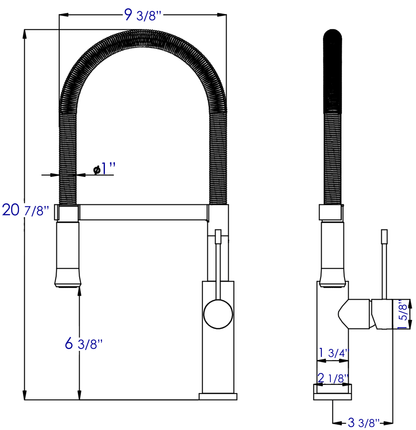 Alfi brand AB2015 Brushed Gooseneck Single Hole Faucet