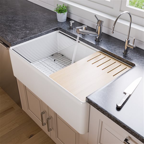 Alfi brand AB2025 Stainless Steel Pull Out Single Hole Kitchen Faucet