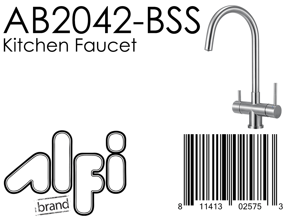 Alfi brand AB2042-BSS Brushed Stainless Steel Kitchen Faucet/Drinking Water