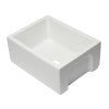 Alfi brand AB2418HS 24 inch Reversible Smooth / Fluted Single Bowl Fireclay Farm Sink