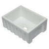 Alfi brand AB2418HS 24 inch Reversible Smooth / Fluted Single Bowl Fireclay Farm Sink