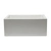 Alfi brand AB2418HS 24 inch Reversible Smooth / Fluted Single Bowl Fireclay Farm Sink