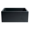 Alfi brand AB2418HS 24 inch Reversible Smooth / Fluted Single Bowl Fireclay Farm Sink