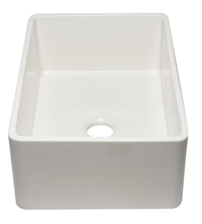 Alfi brand AB3020SB 30 inch Reversible Single Fireclay Farmhouse Kitchen Sink