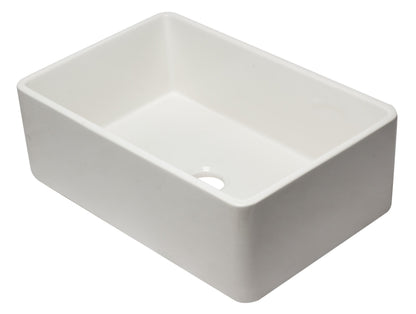 Alfi brand AB3020SB 30 inch Reversible Single Fireclay Farmhouse Kitchen Sink