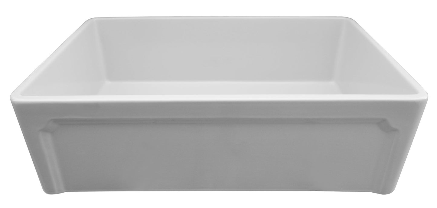 Alfi brand AB3020SB 30 inch Reversible Single Fireclay Farmhouse Kitchen Sink