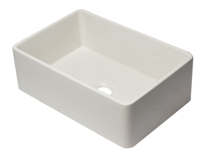 Alfi brand AB3020SB 30 inch Reversible Single Fireclay Farmhouse Kitchen Sink