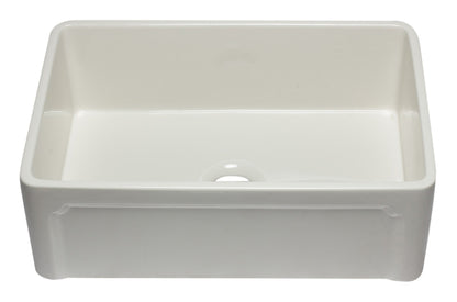 Alfi brand AB3020SB 30 inch Reversible Single Fireclay Farmhouse Kitchen Sink