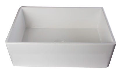 Alfi brand AB510-W 30" Contemporary Smooth Apron Fireclay Farmhouse Kitchen Sink