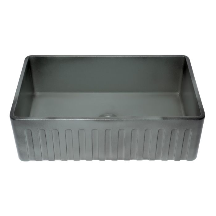 Alfi brand ABCO-20SB Concrete Reversible Single Fireclay Farmhouse Kitchen Sink