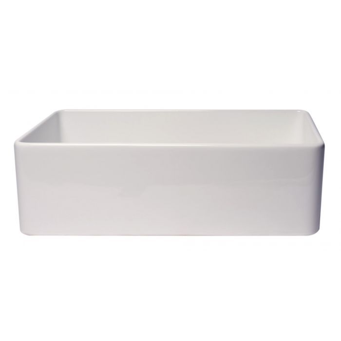 Alfi brand ABF3318S Smooth Apron 33" x 18" Single Bowl Fireclay Farm Sink