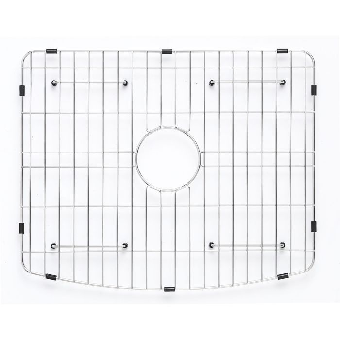 Alfi Brand ABFC2420-W Smooth Curved Apron 24" x 20" Single Bowl Fireclay Farm Sink with Grid