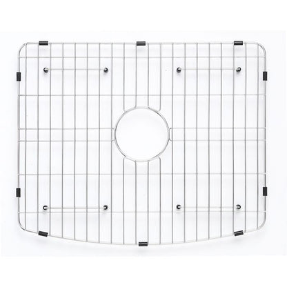 Alfi Brand ABFC2420-W Smooth Curved Apron 24" x 20" Single Bowl Fireclay Farm Sink with Grid