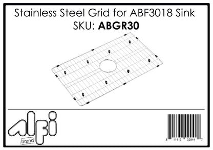 Alfi brand ABGR30 Solid Stainless Steel Kitchen Sink Grid for ABF3018 Sink