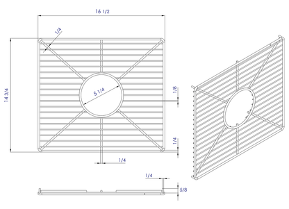 Alfi Brand Stainless steel kitchen sink grid for AB3918DB, AB3918ARCH