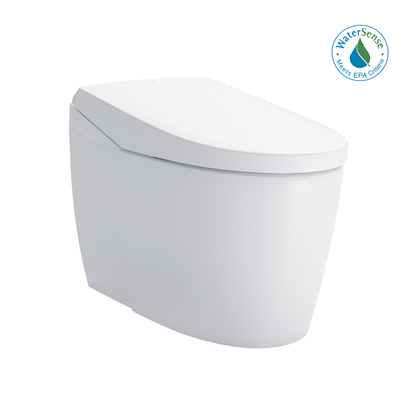 NEOREST® AS Dual Flush 1.0 or 0.8 GPF Toilet with Intergeated Bidet Seat and EWATER+, Cotton White - MS8551CUMFG#01