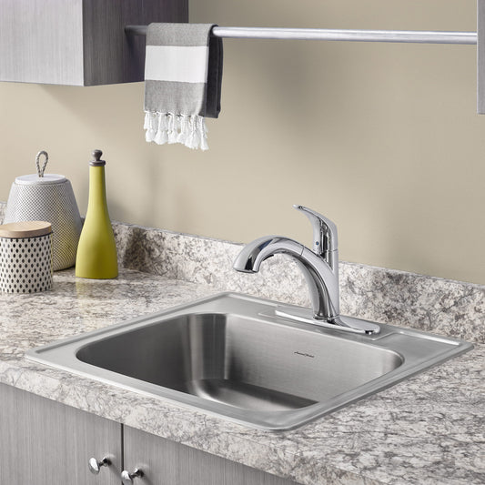 American Standard Colony® 15 x 15-Inch Stainless Steel 1-Hole Top Mount Single-Bowl ADA Kitchen Sink - 22SB.6151511S