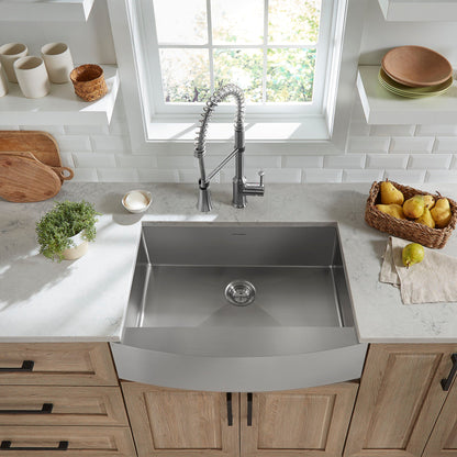 American Standard Pekoe® 33 x 22-Inch Stainless Steel Single-Bowl Farmhouse Apron Front Kitchen Sink - 18SB.9332200A