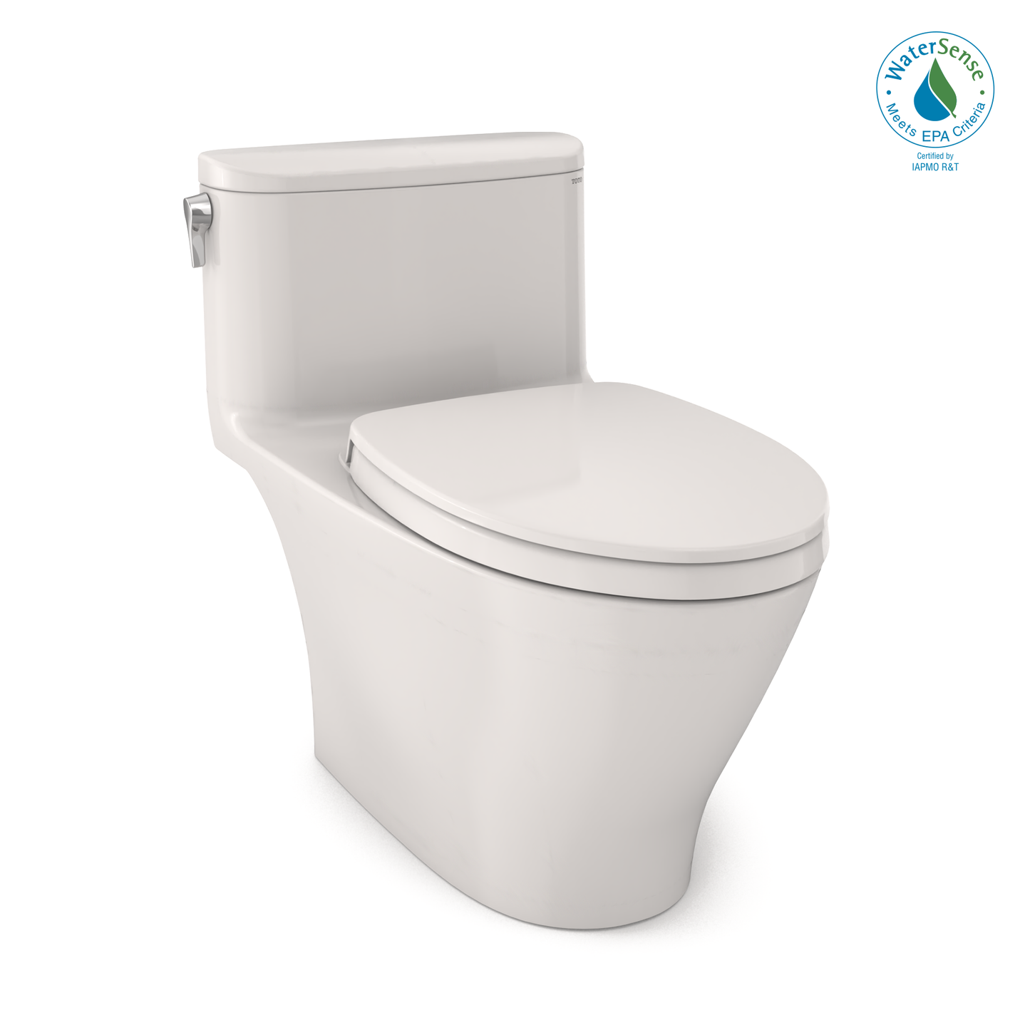 TOTO® Nexus® 1G® One-Piece Elongated 1.0 GPF Universal Height Toilet with CEFIONTECT® and SS124 SoftClose Seat, WASHLET®+ Ready - MS642124CUFG