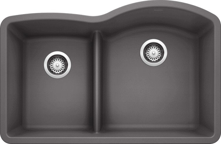 Blanco 32" Diamond 1-3/4 Low Divide Reverse Mount Silgranit Kitchen Sink