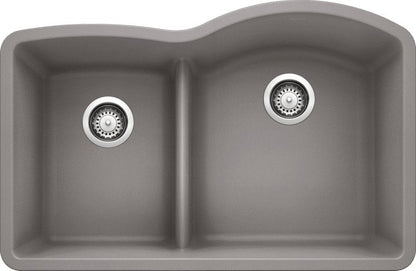 Blanco 32" Diamond 1-3/4 Low Divide Reverse Mount Silgranit Kitchen Sink