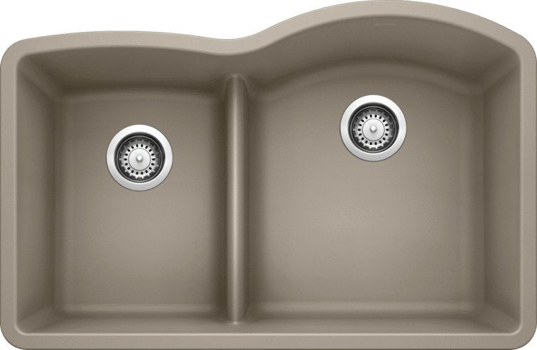 Blanco 32" Diamond 1-3/4 Low Divide Reverse Mount Silgranit Kitchen Sink