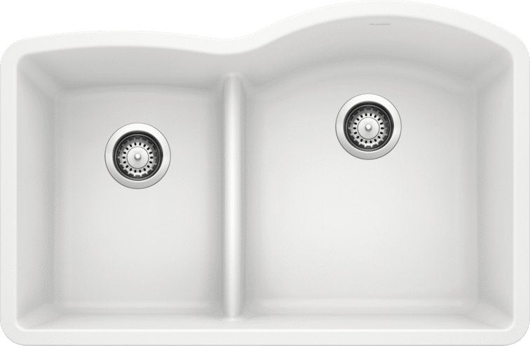 Blanco 32" Diamond 1-3/4 Low Divide Reverse Mount Silgranit Kitchen Sink