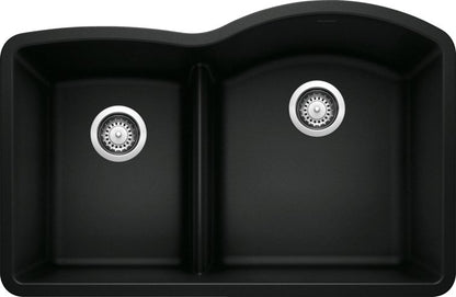 Blanco 32" Diamond 1-3/4 Low Divide Reverse Mount Silgranit Kitchen Sink