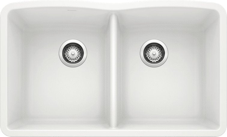 Blanco 32" Diamond Equal Double Bowl Silgranit Kitchen Sink