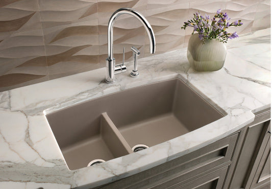Blanco 33" Performa Medium 1-3/4 Low Divide Silgranit Kitchen Sink