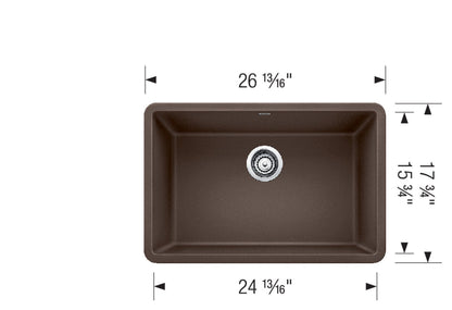 Blanco Precis 27" Single Bowl Silgranit Kitchen Sink