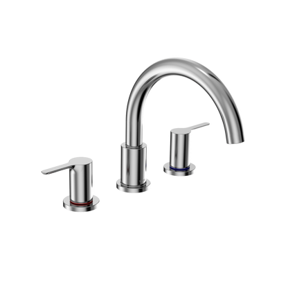 TOTO® LB Two-Handle Deck-Mount Roman Tub Filler Trim, Polished Chrome - TBS01201U#CP