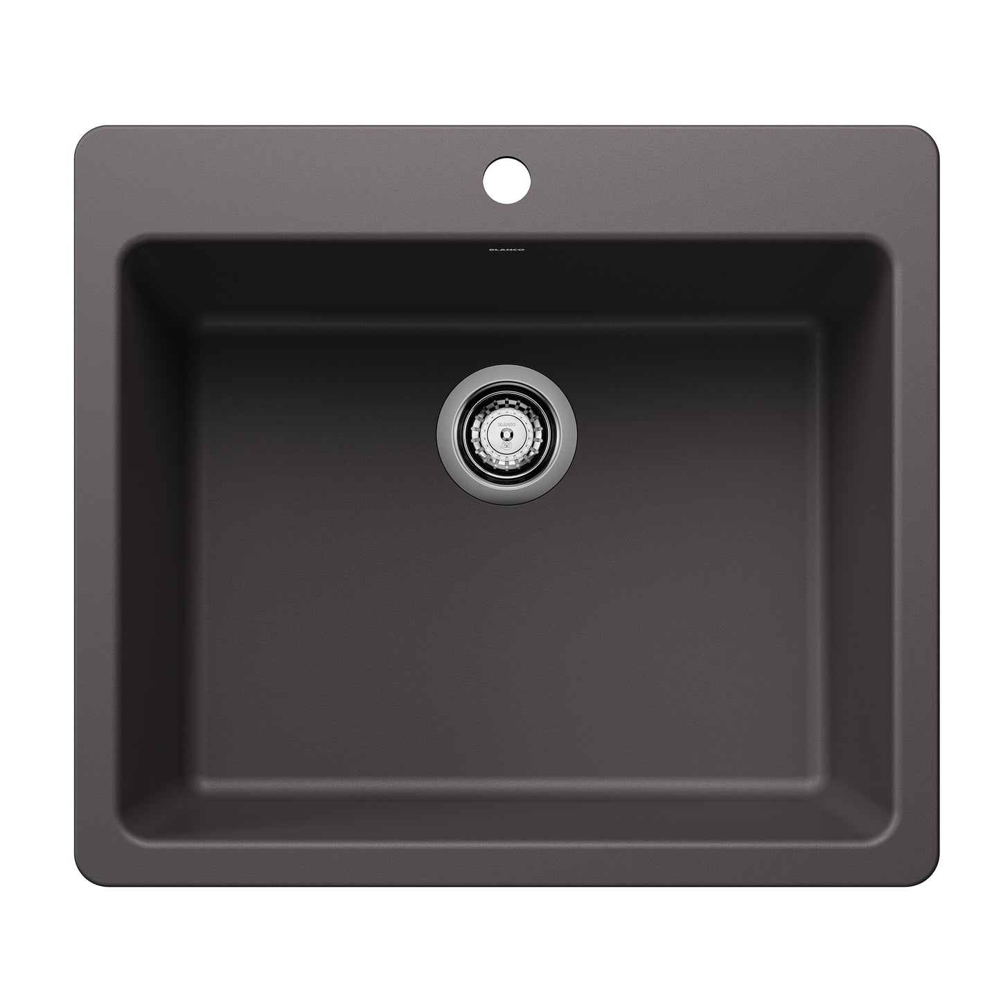 Liven Silgranit 25" Single Bowl Dual Mount Kitchen Sink - Anthracite - 443219