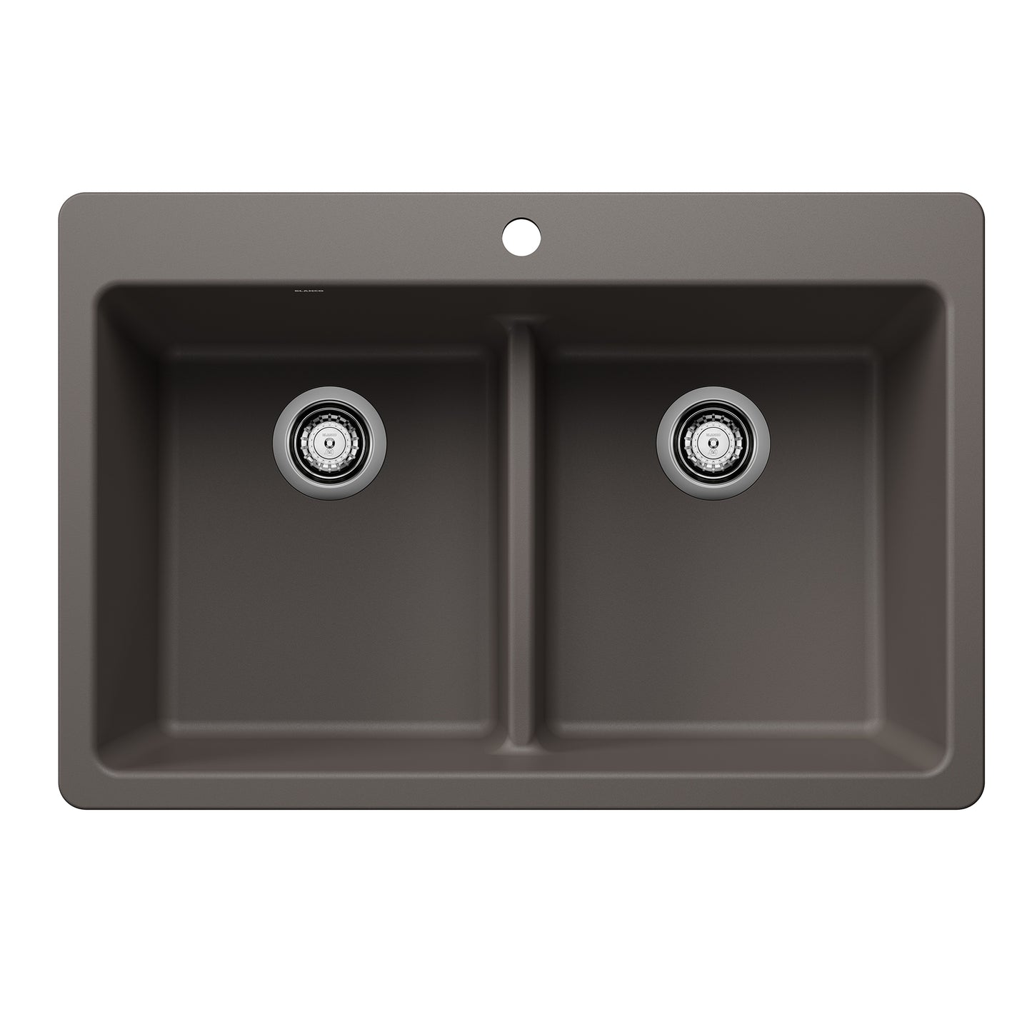 Liven Silgranit 33" 50/50 Double Bowl Dual Mount Kitchen Sink with Low Divide - Anthracite - 443203