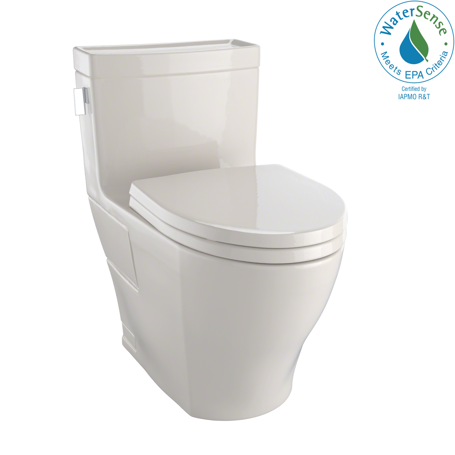 TOTO Legato WASHLET+ One-Piece Elongated 1.28 GPF Universal Height Skirted Toilet with CEFIONTECT - MS624124CEFG