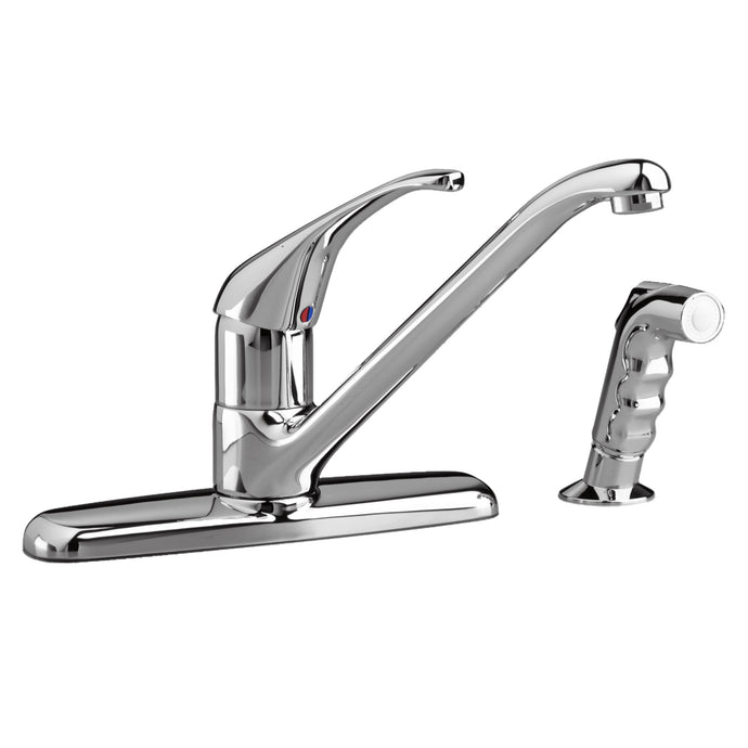American Standard Reliant + 1-Handle Kitchen Faucet with Separate Side Spray - 4205001 Kitchen Faucet American Standard Polished Chrome  