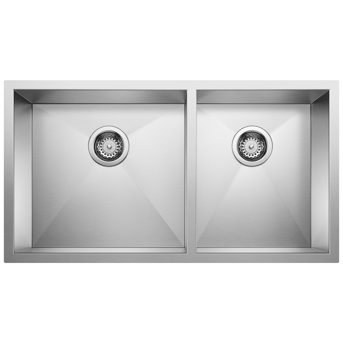 Quatrus R0 33" 60/40 Double Bowl Undermount Stainless Kitchen Sink - 443054