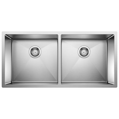 Precision R10 37" 50/50 Double Bowl Undermount Stainless Steel Kitchen Sink - 516219